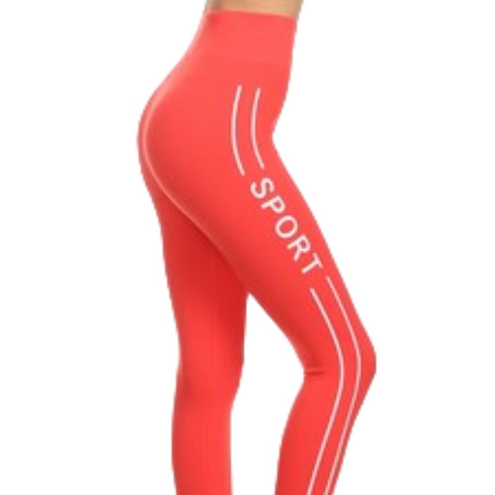 Capri "Sport" Leggings - Coral